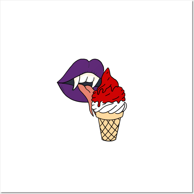 Vampire Ice Cream Wall Art by jiniandtonic